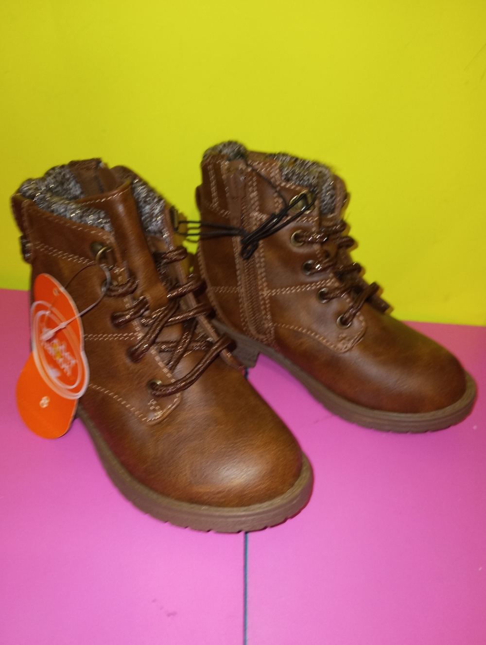 Wonder Nation brown boots girls size 8